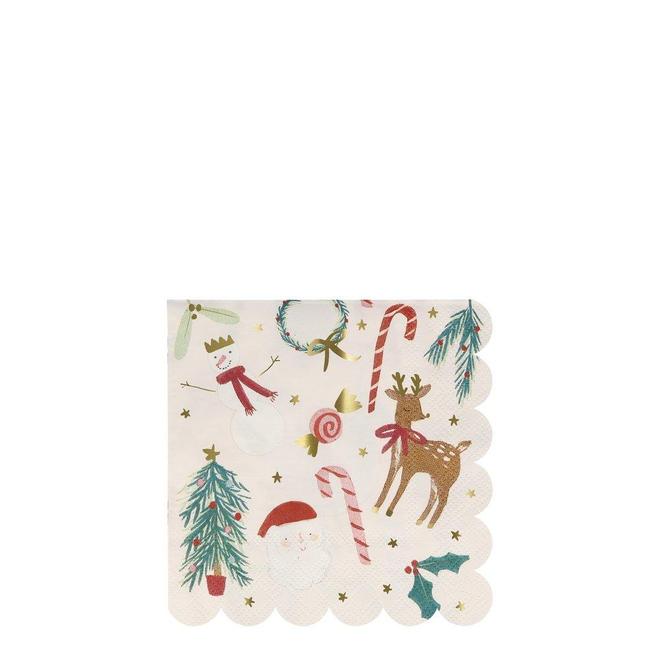 Festive Print Small Paper Napkins By Meri Meri